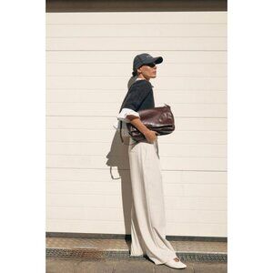 ZARA CONTRAST POPLIN CARDIGAN